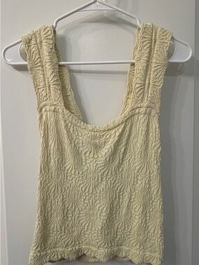 Free People - Love Letter Tank Top in Pale Yellow